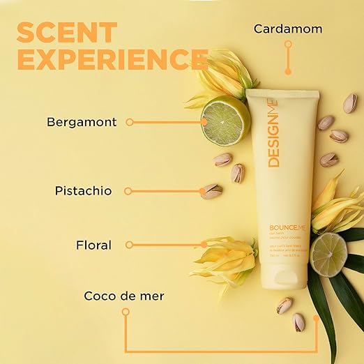 Design.Me BOUNCE.ME Curl Balm and Cream for Curly Hair with Nourishing Argan Oil | Wave, Coil, and Curl Defining Cream | Sulfate Free and Paraben Free (8.5 Fl Oz)